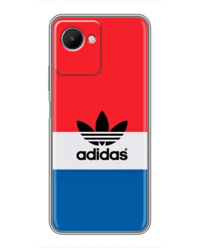 Чехол для Realme C30s с картинкой «Ретро блоки Adidas»