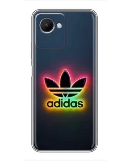 Чехол для Realme C30s с картинкой «Неоновый Adidas»