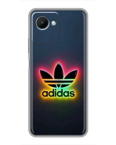 Чехол для Realme C30s с картинкой «Неоновый Adidas»