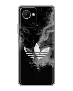 Чехол для Realme C30s с картинкой «Абстрактный дым Adidas»