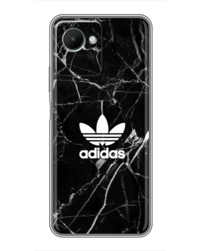 Чехол для Realme C30s с картинкой «Белый мрамор Adidas»