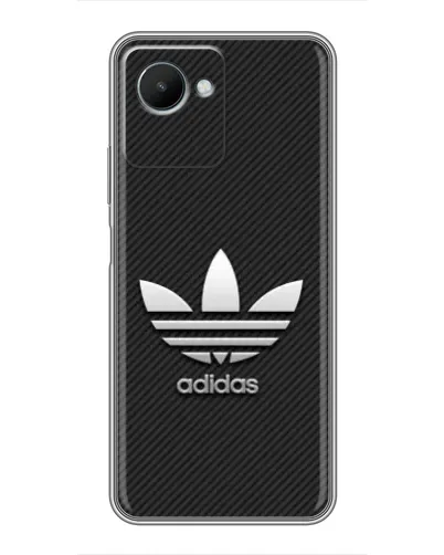Чехол для Realme C30s с картинкой «Adidas Карбоновая текстура»