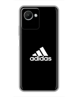 Чехол для Realme C30s с картинкой «Черная классика Adidas»