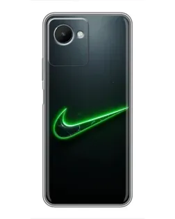Чехол для Realme C30s с картинкой «Неоновый контур Nike» Чехол для Realme C30s с картинкой «Неоновый контур Nike»