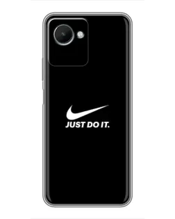Чехол для Realme C30s с картинкой «Минимализм от Nike»