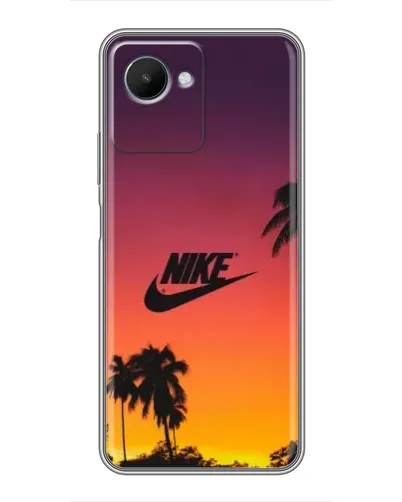 Чехол для Realme C30s с картинкой «Nike на закате солнца» Чехол для Realme C30s с картинкой «Nike на закате солнца»