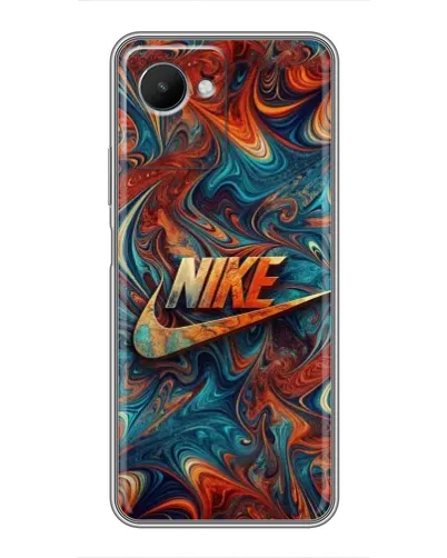 Чехол для Realme C30s с картинкой «Nike в абстракции» Чехол для Realme C30s с картинкой «Nike в абстракции»
