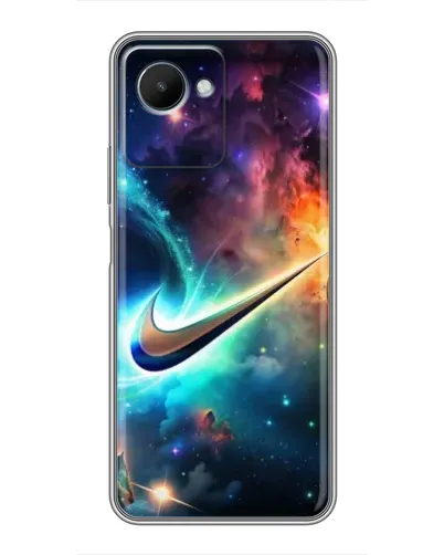 Чехол для Realme C30s с картинкой «Космический Nike Swoosh» Чехол для Realme C30s с картинкой «Космический Nike Swoosh»