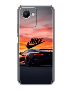 Чехол для Realme C30s с картинкой «Nike и суперкар»