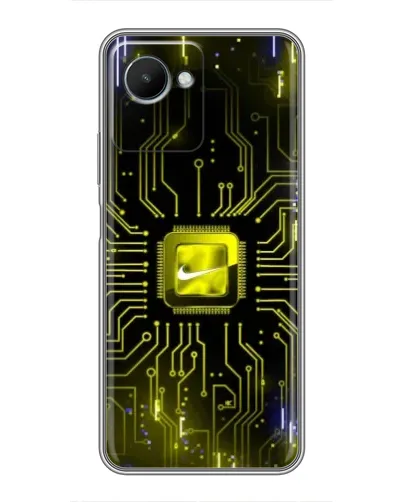 Чехол для Realme C30s с картинкой «Nike — золотая искра» Чехол для Realme C30s с картинкой «Nike — золотая искра»