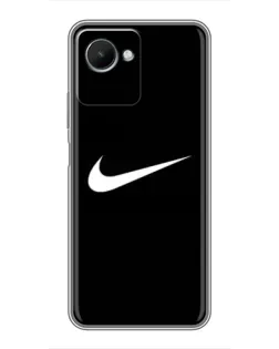 Чехол для Realme C30s с картинкой «Минималистический Найк»