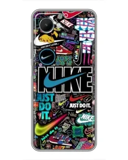Чехол для Realme C30s с картинкой «Яркий коллаж Nike»