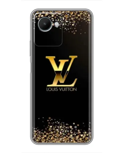 Чехол для Realme C30s с картинкой «LV — золотые искры»