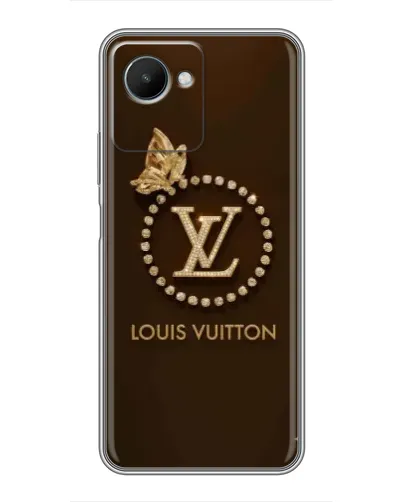 Чехол для Realme C30s с картинкой «LV — золотая печать»