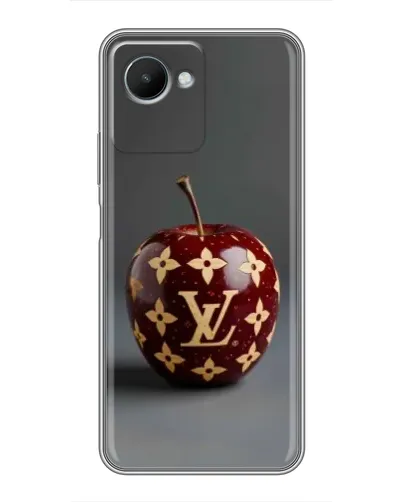 Чехол для Realme C30s с картинкой «Красное яблоко LV»