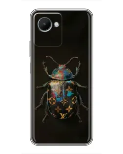 Чехол для Realme C30s с картинкой «LV — мраморный принт»