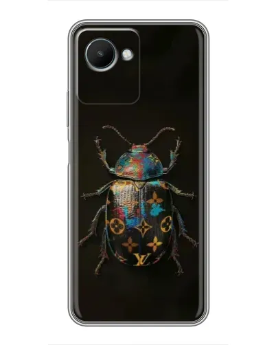 Чехол для Realme C30s с картинкой «LV — мраморный принт»