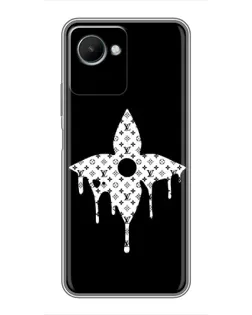Чехол для Realme C30s с картинкой «Цветочная монограмма»