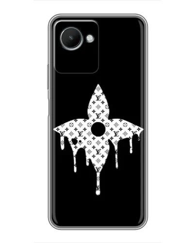 Чехол для Realme C30s с картинкой «Цветочная монограмма»