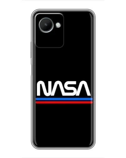 Чехол для Realme C30s с картинкой «NASA — классика Red Blue»