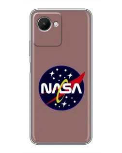 Чехол для Realme C30s с картинкой «NASA — ретро космос»