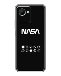 Чехол для Realme C30s с картинкой «NASA — технический принт»
