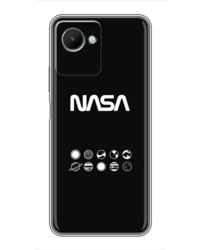 Чехол для Realme C30s с картинкой «NASA — технический принт»