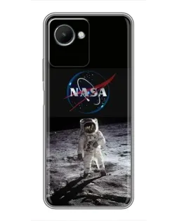 Чехол для Realme C30s с картинкой «Астронавт на Луне»