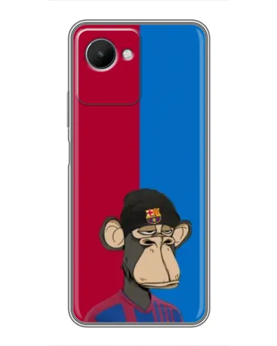 Чехол для Realme C30s с картинкой «Bored Ape — фанат Барсы» Чехол для Realme C30s с картинкой «Bored Ape — фанат Барсы»