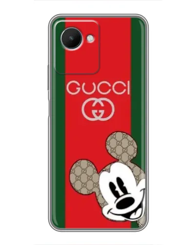 Чехол для Realme C30s с картинкой «Gucci — полосы и Микки»