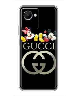 Чехол для Realme C30s с картинкой «Gucci — герои Disney»