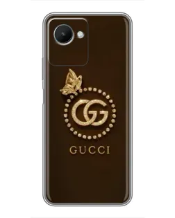 Чехол для Realme C30s с картинкой «Gucci — золотая бабочка»