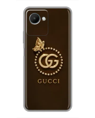 Чехол для Realme C30s с картинкой «Gucci — золотая бабочка»