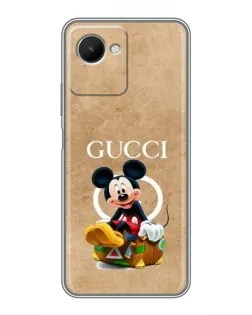 Чехол для Realme C30s с картинкой «Микки Маус Gucci — крафт»
