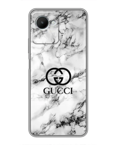 Чехол для Realme C30s с картинкой «Gucci — мраморный шик»