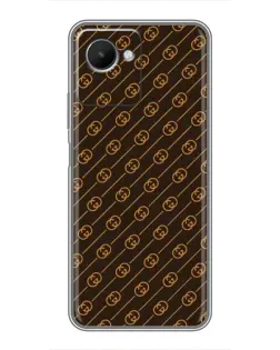 Чехол для Realme C30s с картинкой «Gucci — золотые диагонали»