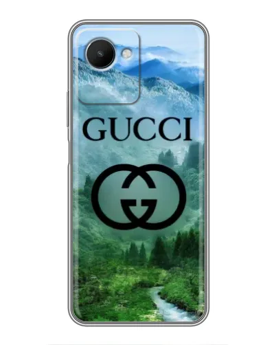 Чехол для Realme C30s с картинкой «Gucci — горный пейзаж»