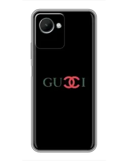 Чехол для Realme C30s с картинкой «Gucci — красный градиент»