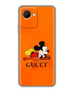 Чехол для Realme C30s с картинкой «Микки Маус Gucci — оранж»