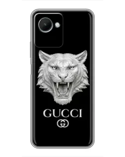 Чехол для Realme C30s с картинкой «Gucci — серебряный лев»