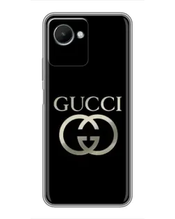Чехол для Realme C30s с картинкой «Gucci — золото на черном»