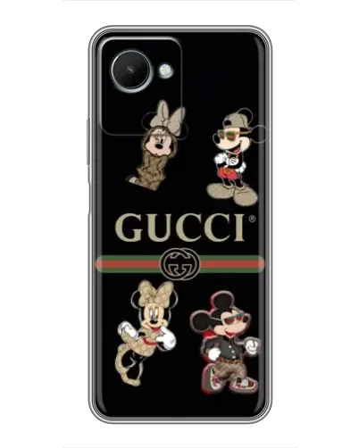 Чехол для Realme C30s с картинкой «Gucci — герои Disney и монограмма» Чехол для Realme C30s с картинкой «Gucci — герои Disney и монограмма»