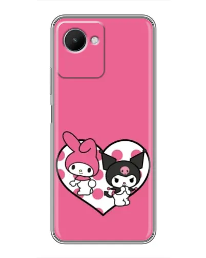 Чехол для Realme C30s с картинкой «Kuromi и My Melody»