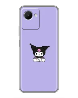 Чехол для Realme C30s с картинкой «Kuromi — фиолетовый минимализм»