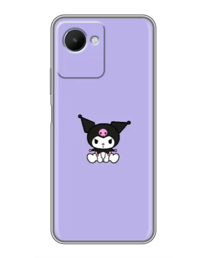 Чехол для Realme C30s с картинкой «Kuromi — фиолетовый минимализм»