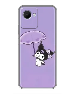 Чехол для Realme C30s с картинкой «Kuromi с зонтиком»