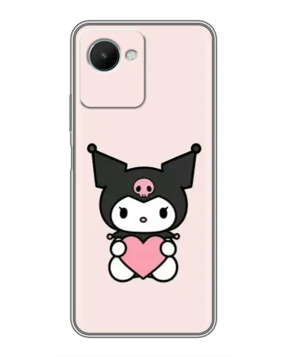 Чехол для Realme C30s с картинкой «Kuromi и сердце»