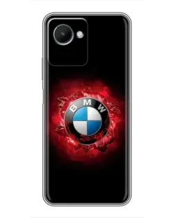 Чехол для Realme C30s с картинкой «Логотип BMW — вспышка»