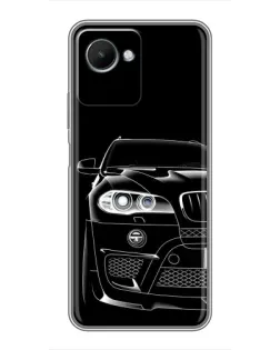 Чехол для Realme C30s с картинкой «Темный силуэт BMW»