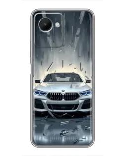 Чехол для Realme C30s с картинкой «BMW в свете фар»